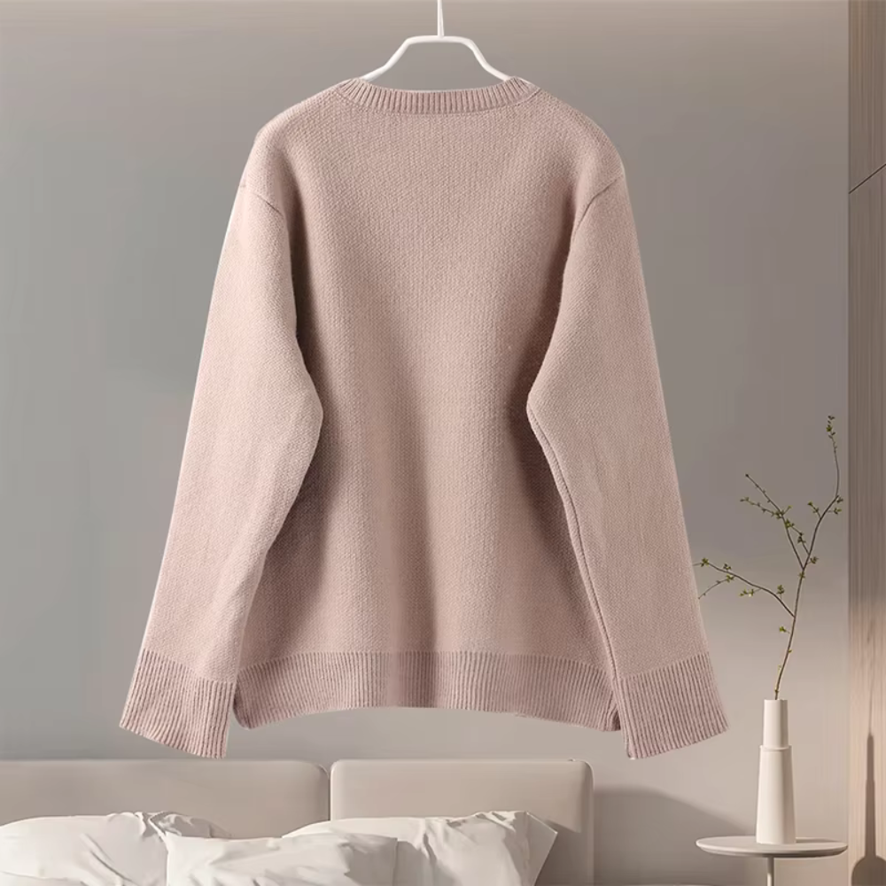 EB | Strickjacke Damen mit Rundhalsausschnitt