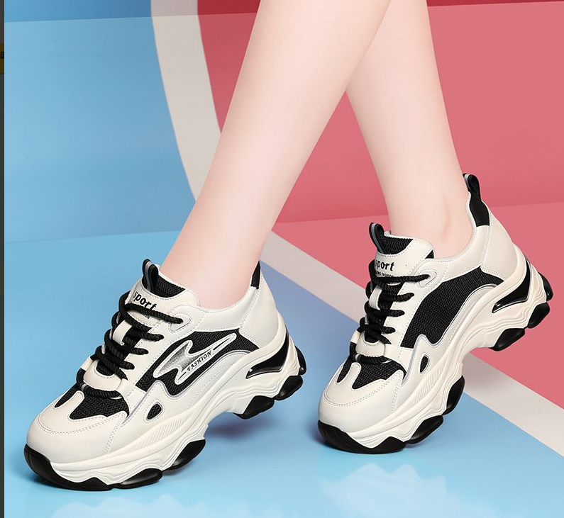 Damen Chunky Lauf-Sneaker mit hochdämpfender Sohle und atmungsaktivem Obermaterial EB