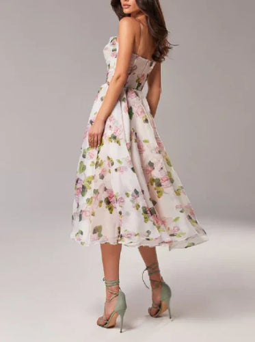 EB | Elegantes Blumen Midi Kleid