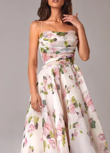 EB | Elegantes Blumen Midi Kleid