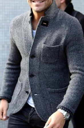 EB | Herren Button-Down Freizeitjacke