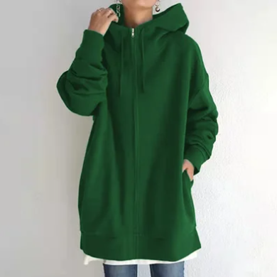 EB | Damen Hoodie mit Kapuze und Reißverschluss für Herbst Winter