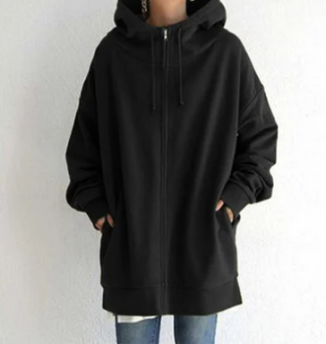 EB | Damen Hoodie mit Kapuze und Reißverschluss für Herbst Winter
