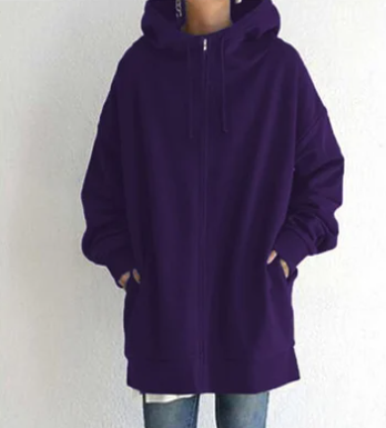 EB | Damen Hoodie mit Kapuze und Reißverschluss für Herbst Winter