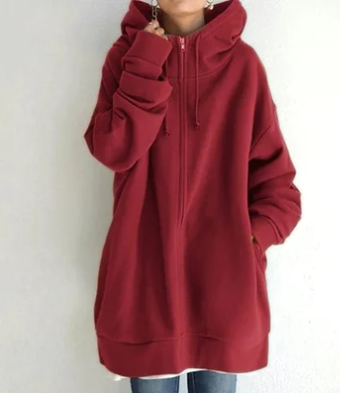 EB | Damen Hoodie mit Kapuze und Reißverschluss für Herbst Winter
