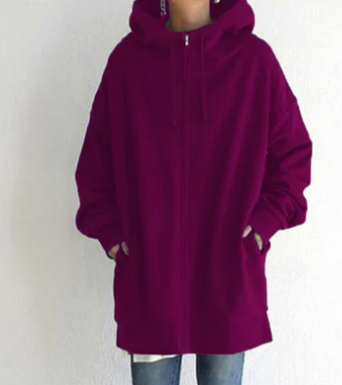 EB | Damen Hoodie mit Kapuze und Reißverschluss für Herbst Winter