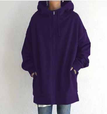 EB | Damen Hoodie mit Kapuze und Reißverschluss für Herbst Winter