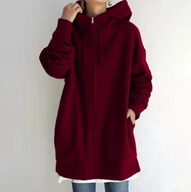 EB | Damen Hoodie mit Kapuze und Reißverschluss für Herbst Winter