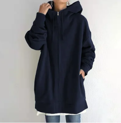 EB | Damen Hoodie mit Kapuze und Reißverschluss für Herbst Winter