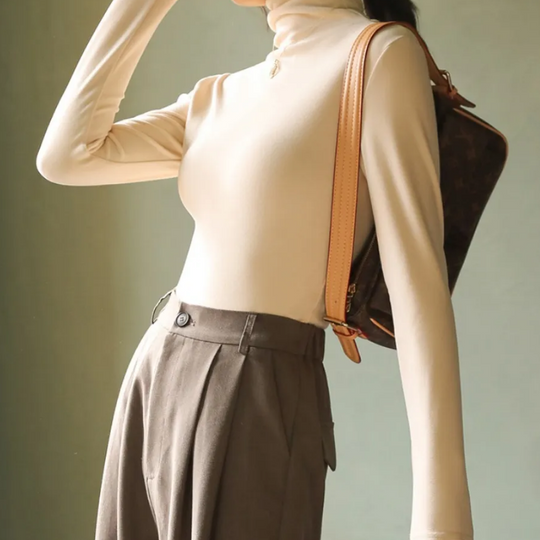 EB - Samt Rollkragenpullover für Frauen