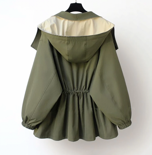 EB | Zweifarbige Jacke mit Weiter Kragen Leicht und Modern