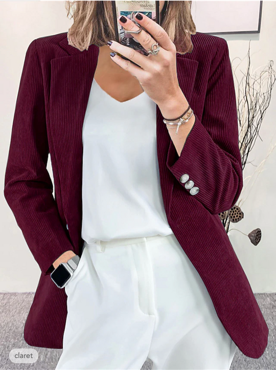 EB | Formelle Jacke Aus Cordiniertem Samt