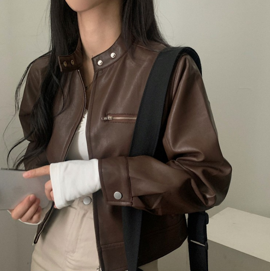 EB | Retro-Jacke mit Stehkragen und Reißverschluss