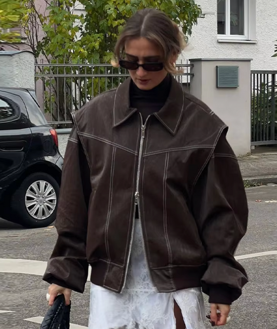 EB | Oversized Bomberjacke Stilvoll und Wärmeresistent Perfekt für Herbst und Winter