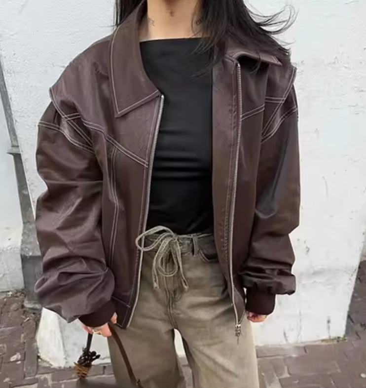 EB | Oversized Bomberjacke Stilvoll und Wärmeresistent Perfekt für Herbst und Winter