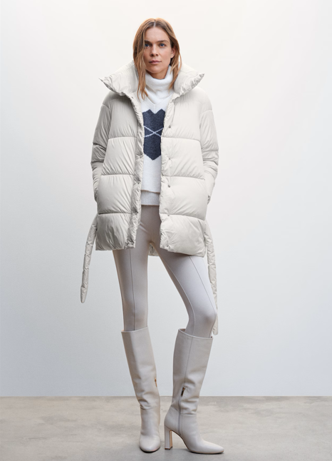 EB | Pufferjacke Damen Reguläre Passform Warmer Schutz Essentielle Eleganz