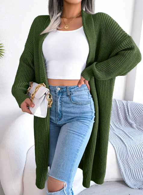 EB | Damen Casual Strickjacke Mit Langen Ärmeln