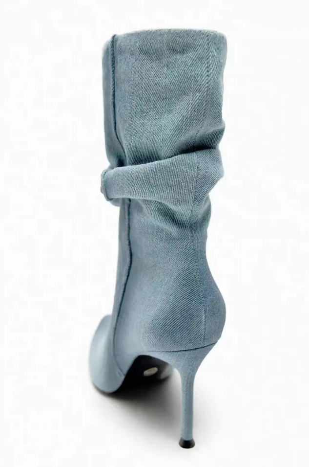 EB | Elyce Denim-Stiefel mit Hohem Absatz für Damen