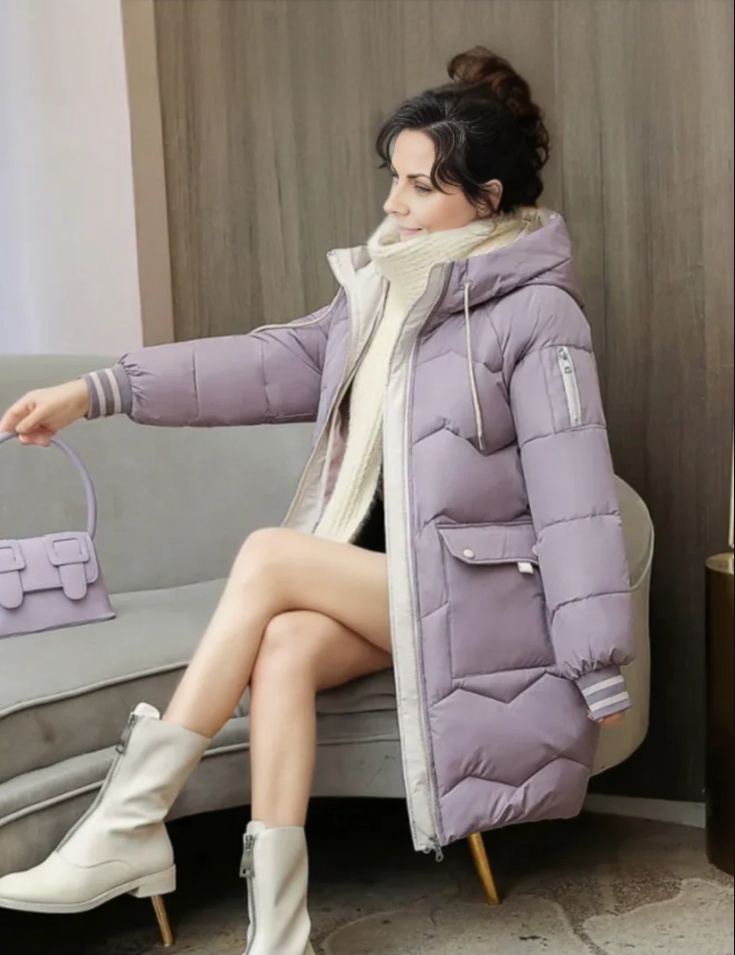 EB | Kuschelige, Wintergefütterte Parka-Damenjacke