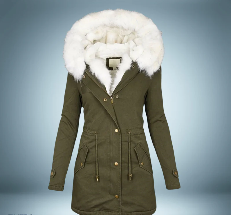 EB | Parka mit Pelzkragen In Schwarz