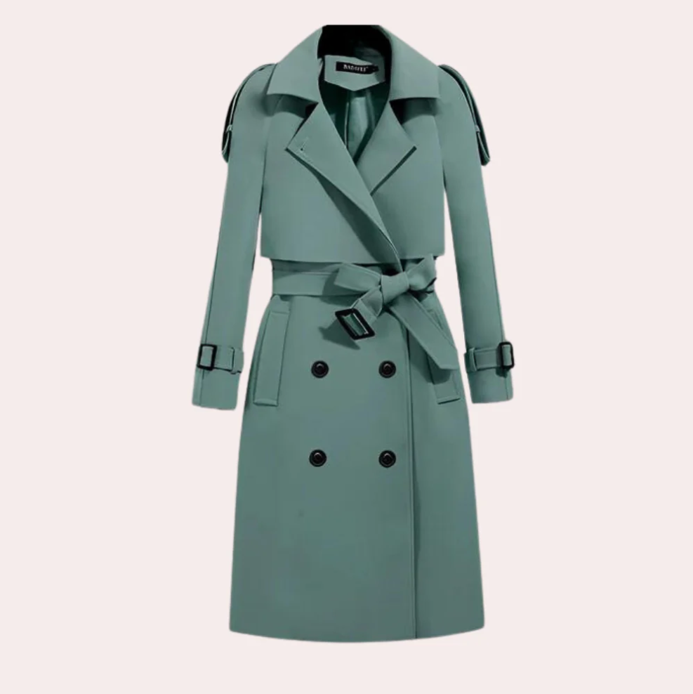 EB | Eleganter Langer Trenchcoat für Damen