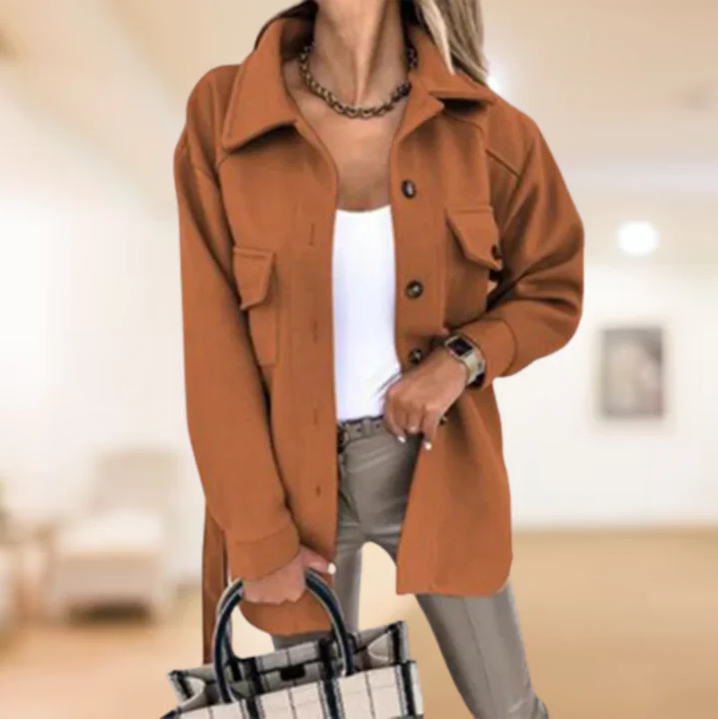 EB | Damen-Trenchcoat Warm und Stilvoll für Den Winter