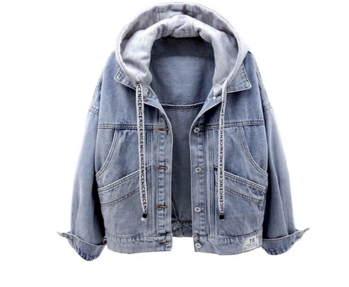 EB | Lässige Damen-Denimjacke mit Kapuze