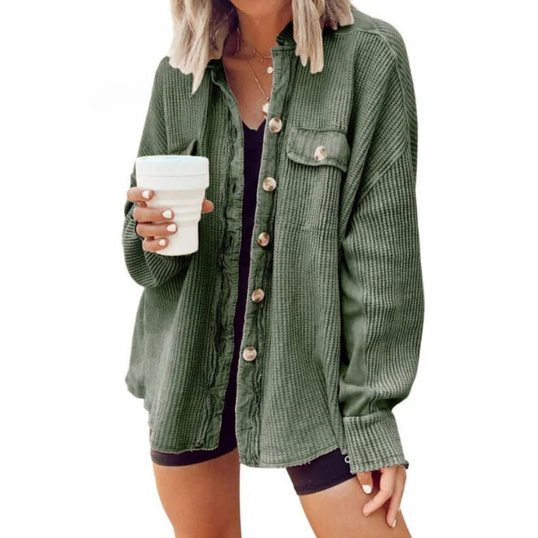 EB | Cordjacke Mit Unregelmäßiger Kapuze