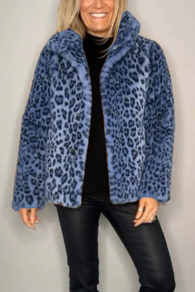 EB | Klassieke Dames Winterjas Met Luipaardprint