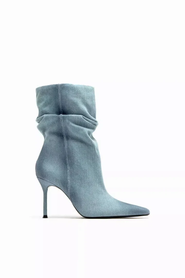 EB | Elyce Denim-Stiefel mit Hohem Absatz für Damen