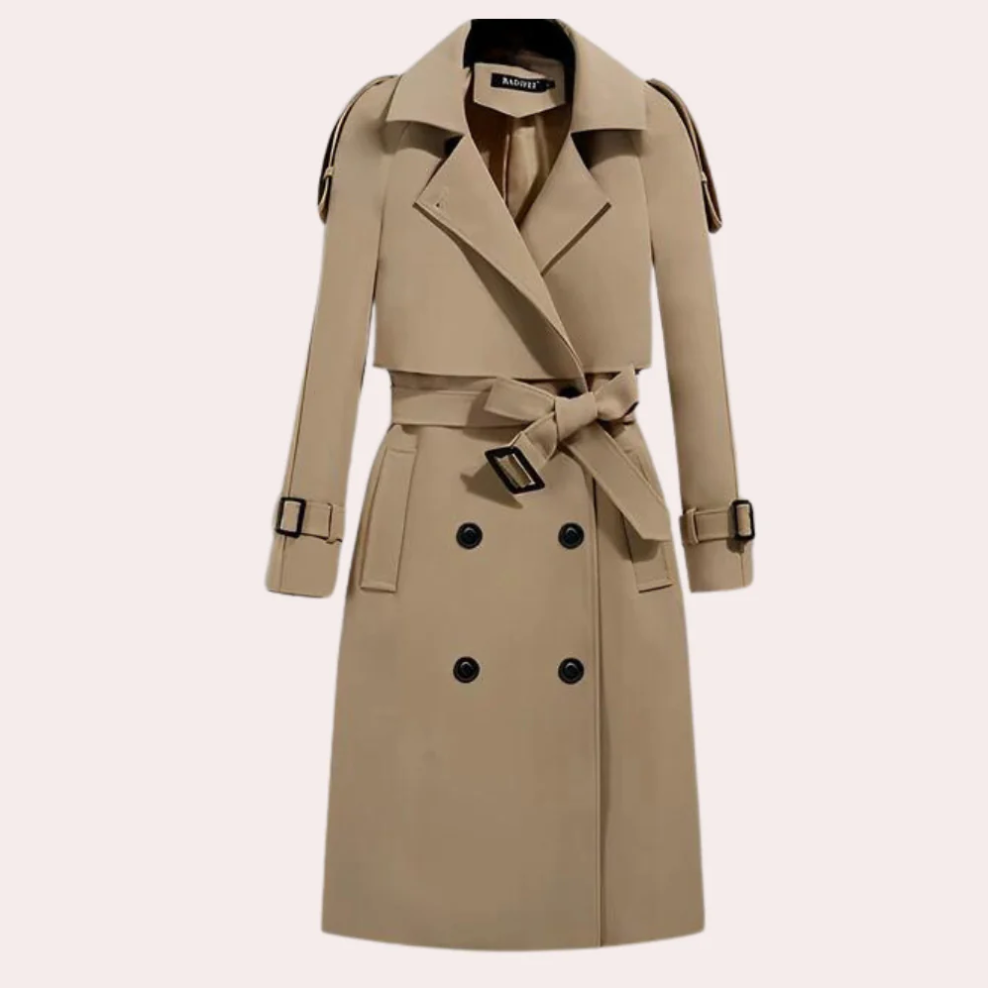 EB | Eleganter Langer Trenchcoat für Damen