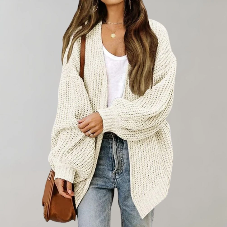 EB | Lässig Gestrickte Damen-Strickjacke