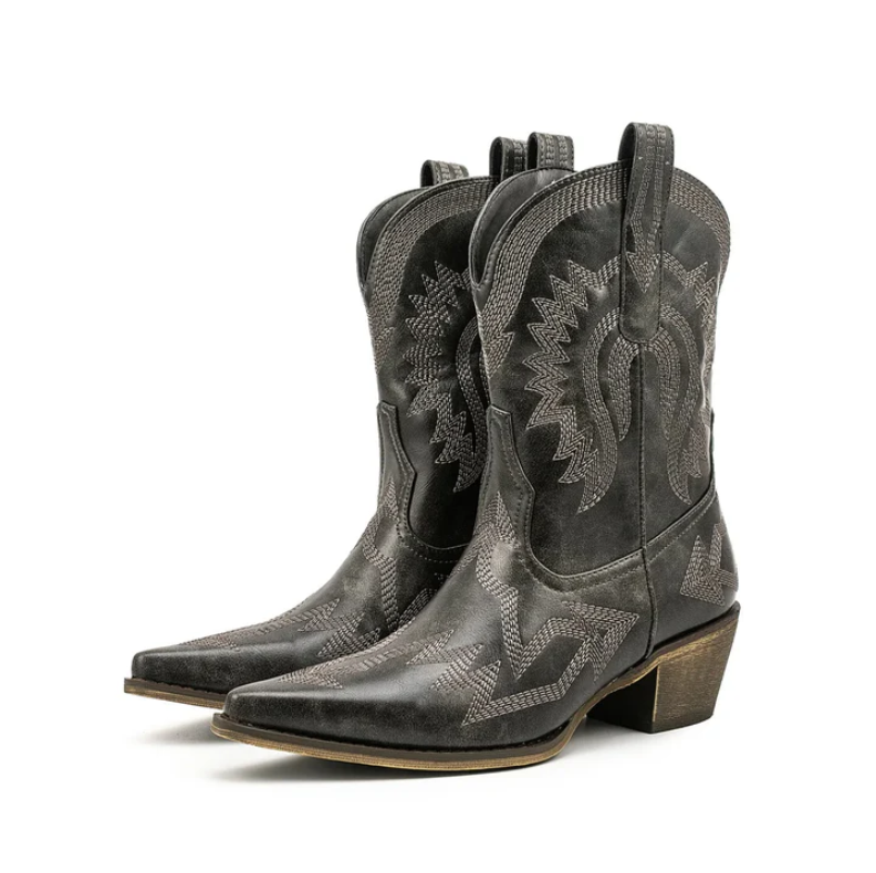 EB | Klassische Western-Cowboystiefel Aus Leder für Damen