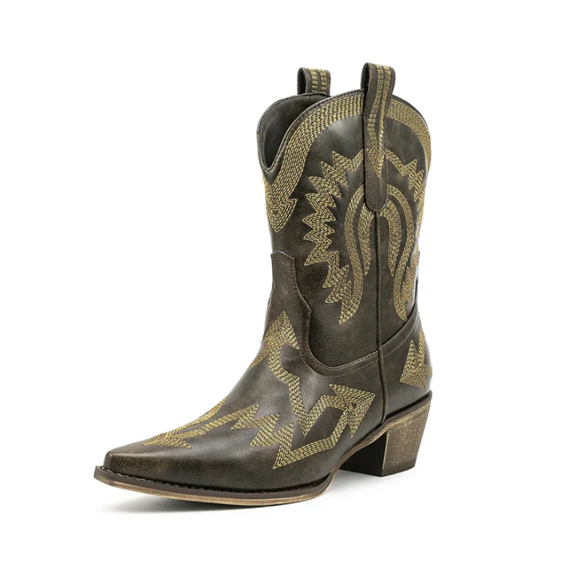 EB | Klassische Western-Cowboystiefel Aus Leder für Damen