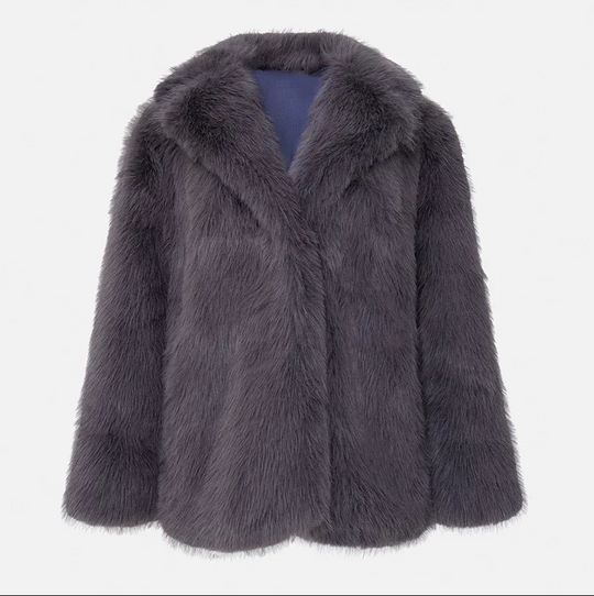 EB | Luxuriöse Jacke Aus Weichem Kunstfell für Damen