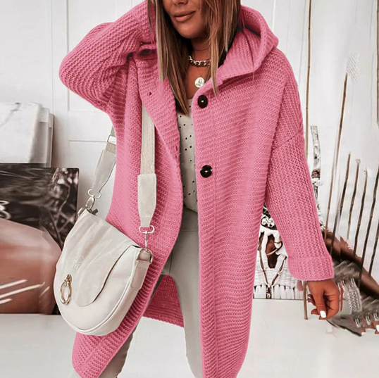 EB | Langärmlige Strickjacke mit Kapuze