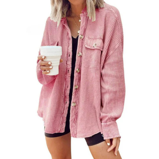 EB | Cordjacke Mit Unregelmäßiger Kapuze
