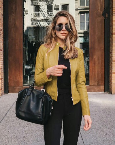 EB | Taillierte Jacke Aus Kunstleder