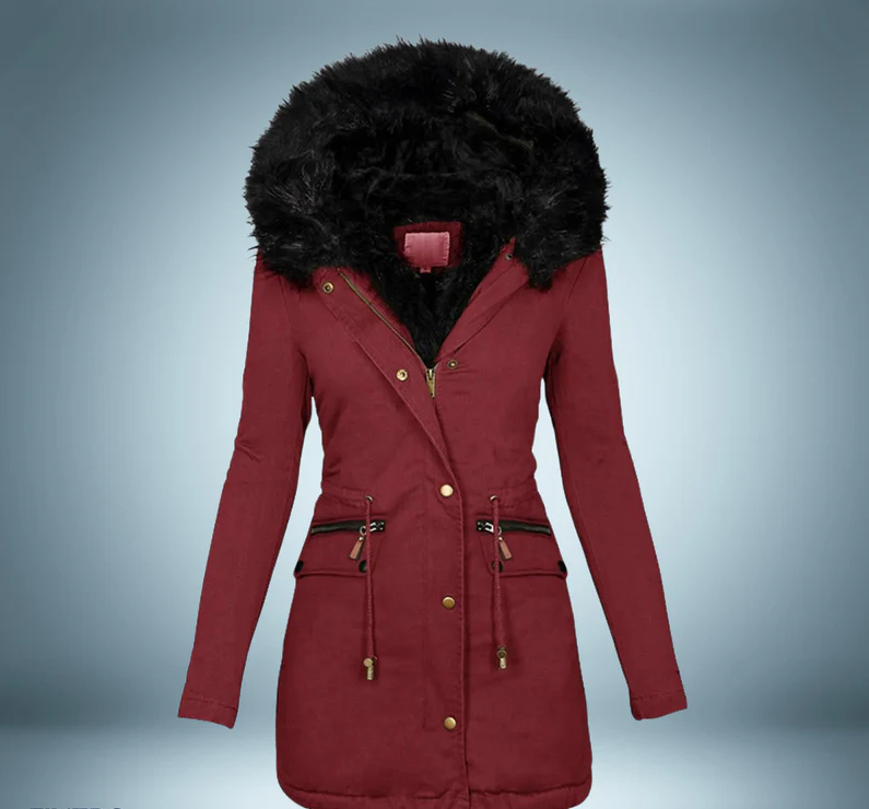 EB | Parka mit Pelzkragen In Schwarz