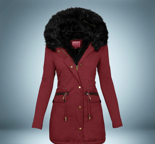 EB | Parka mit Pelzkragen In Schwarz