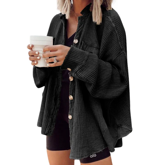 EB | Cordjacke Mit Unregelmäßiger Kapuze