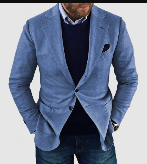 EB | herren-strickjacke mit lässigen knöpfen, taschen und reverskragen, einfarbig, langärmelig