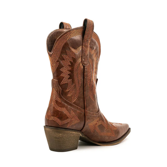 EB | Klassische Western-Cowboystiefel Aus Leder für Damen