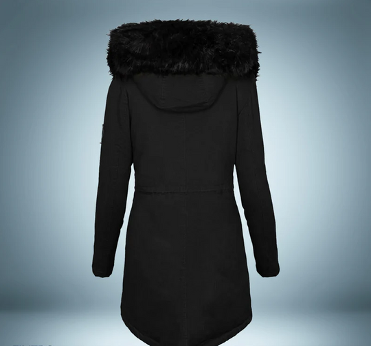 EB | Parka mit Pelzkragen In Schwarz