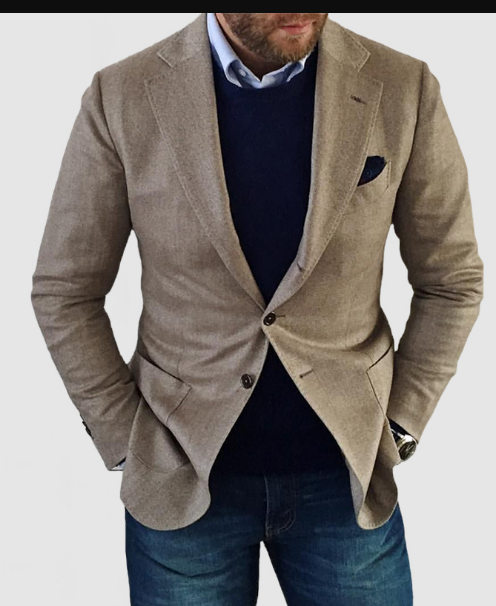 EB | herren-strickjacke mit lässigen knöpfen, taschen und reverskragen, einfarbig, langärmelig