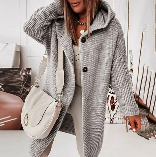 EB | Langärmlige Strickjacke mit Kapuze