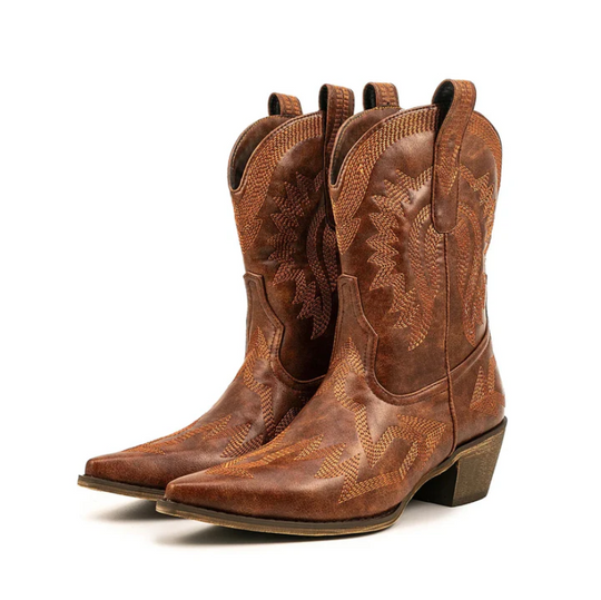 EB | Klassische Western-Cowboystiefel Aus Leder für Damen