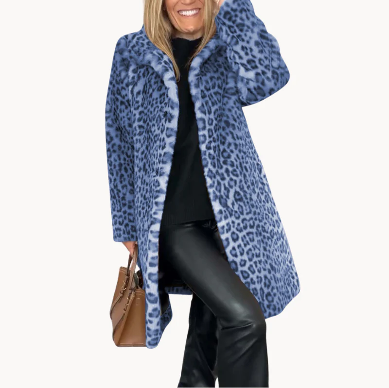EB | Klassieke Dames Winterjas Met Luipaardprint