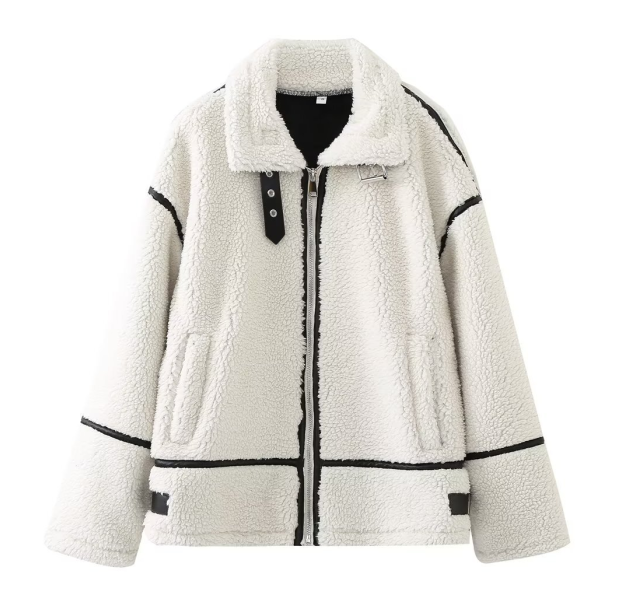 EB | Kurze Damenjacke mit Teddyfell
