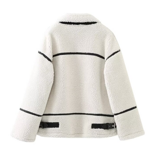 EB | Kurze Damenjacke mit Teddyfell